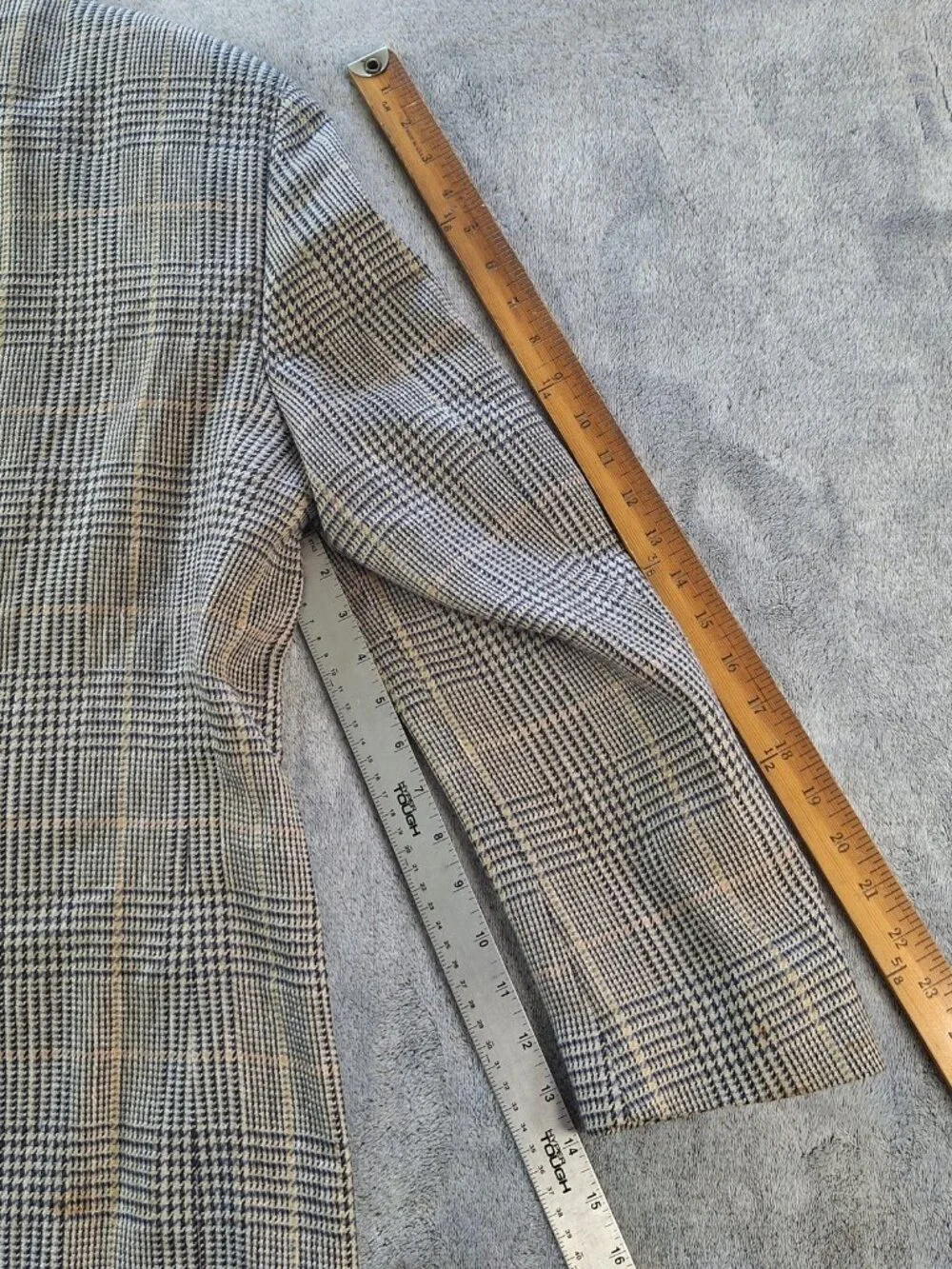 Vintage Polo Ralph Lauren Blazer Mens 44 Glen Plaid Wool Sport Coat USA 90s